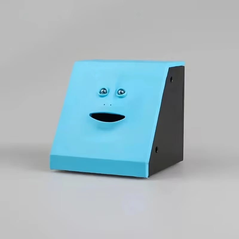 1PC Plastic Face Bank Human Face Smart Sensor Piggy Bank Electric Coin Can Eat Money Face Piggy Bank Store Coins